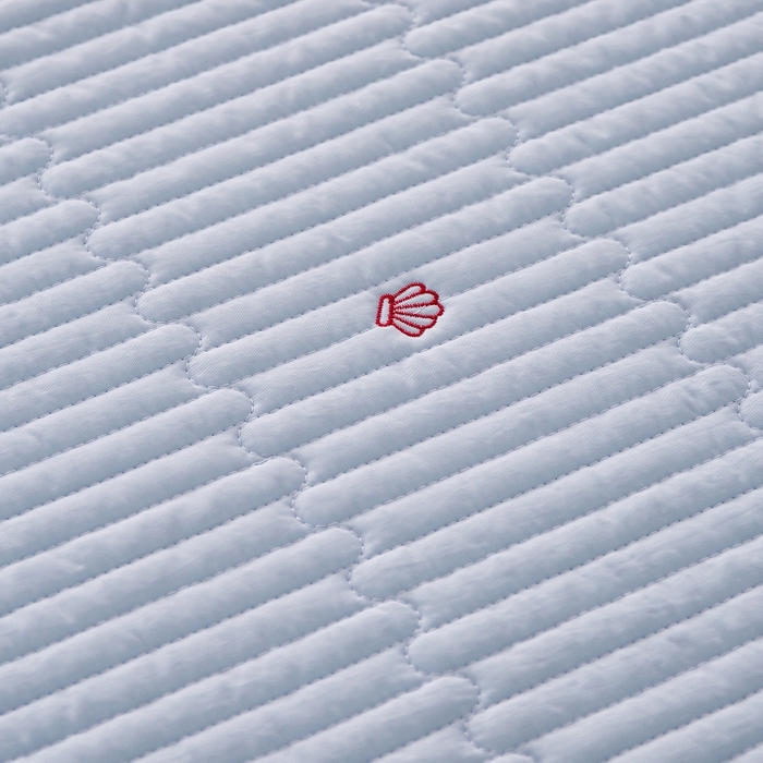 91家纺网 家纺一手货源 找家纺 晨晨家纺 2025新款A类莱赛尔天丝刺绣款夏被系列 单夏被 皇冠-天空蓝