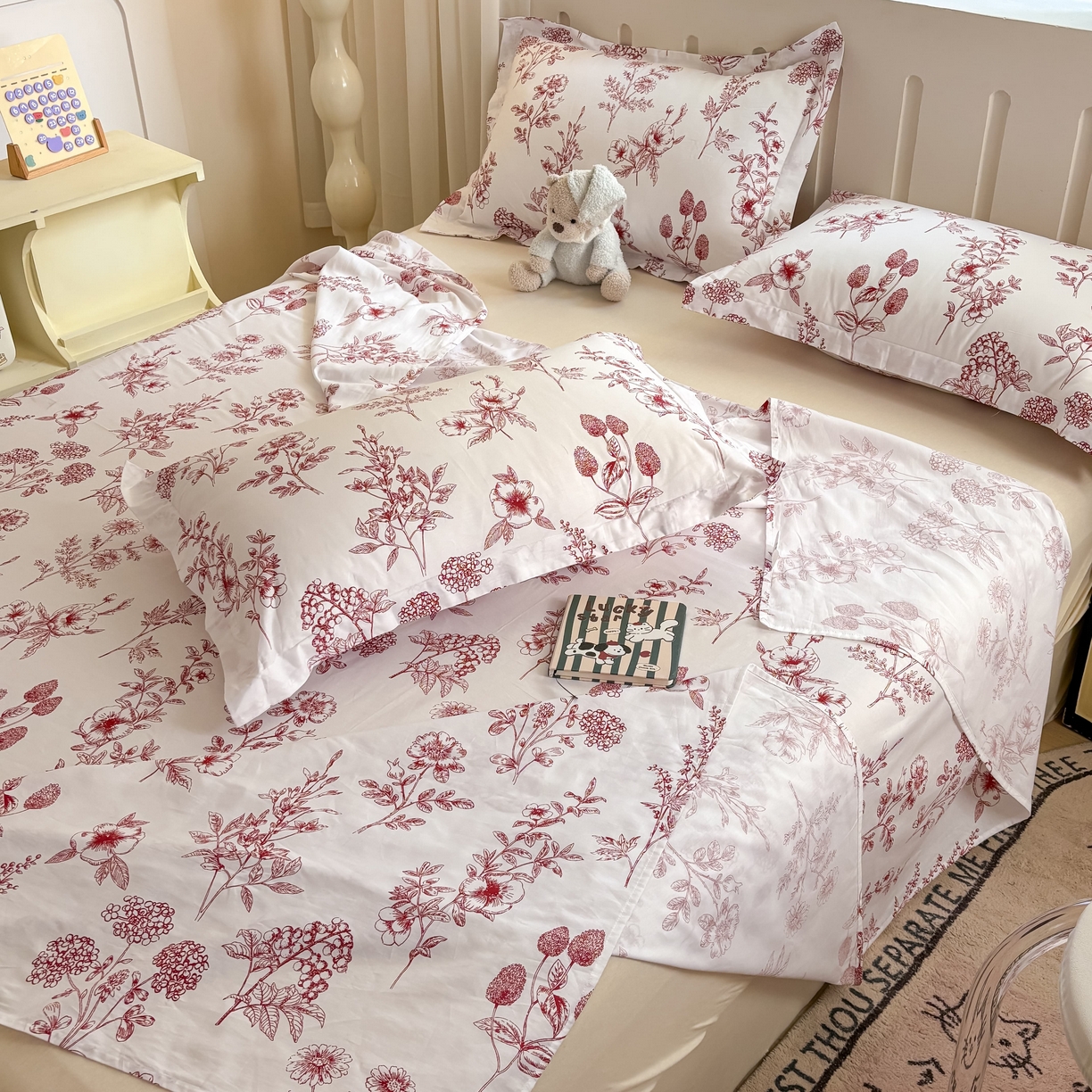 91家纺网 家纺一手货源 找家纺 大吉 2025新款亲肤舒适全棉纯棉喷气小清新印花系列单床单床单单件单品床单 繁花