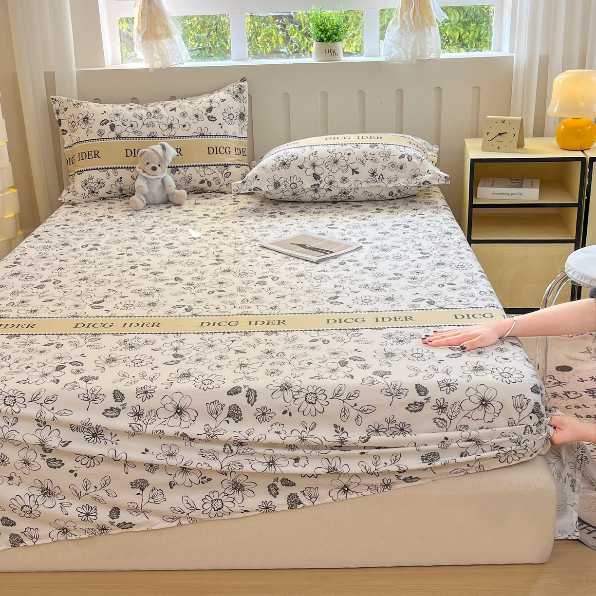 91家纺网 家纺一手货源 找家纺 大吉 2025新款亲肤舒适全棉纯棉喷气小清新印花系列单床单床单单件单品床单 赫本