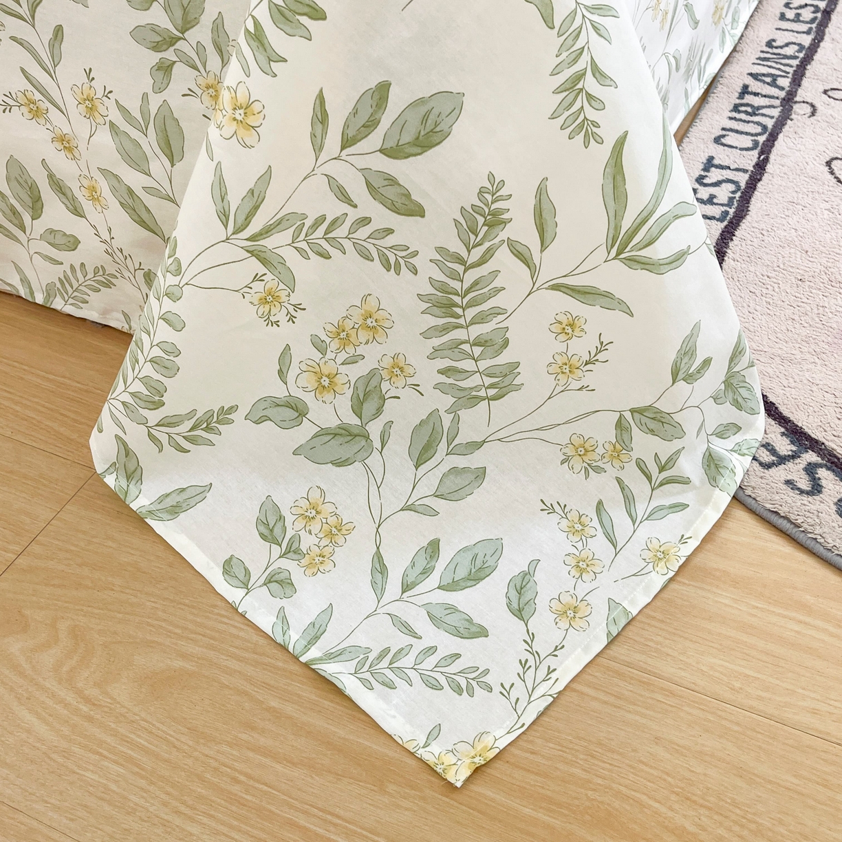 91家纺网 家纺一手货源 找家纺 大吉 2025新款亲肤舒适全棉纯棉喷气小清新印花系列单床单床单单件单品床单 花间