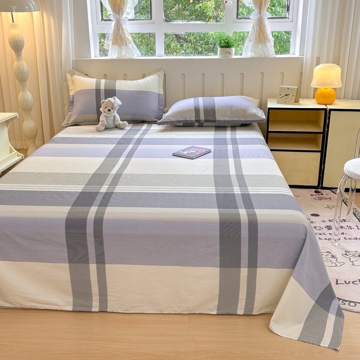 91家纺网 家纺一手货源 找家纺 大吉 2025新款亲肤舒适全棉纯棉喷气小清新印花系列单床单床单单件单品床单 卡迪