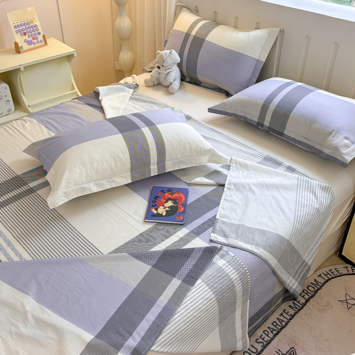 91家纺网 家纺一手货源 找家纺 大吉 2025新款亲肤舒适全棉纯棉喷气小清新印花系列单床单床单单件单品床单 卡迪