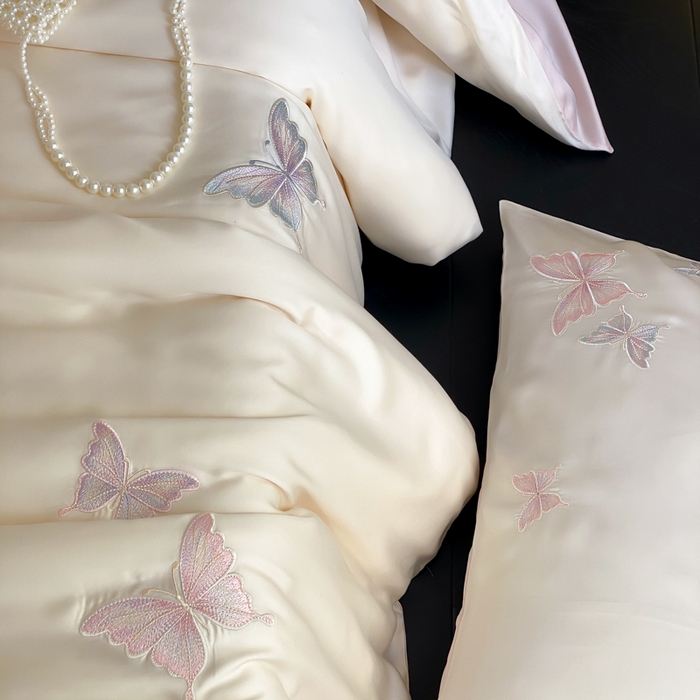 91家纺网 家纺一手货源 找家纺 （总）云栖家居 2025兰精天丝四件套-蝶漫