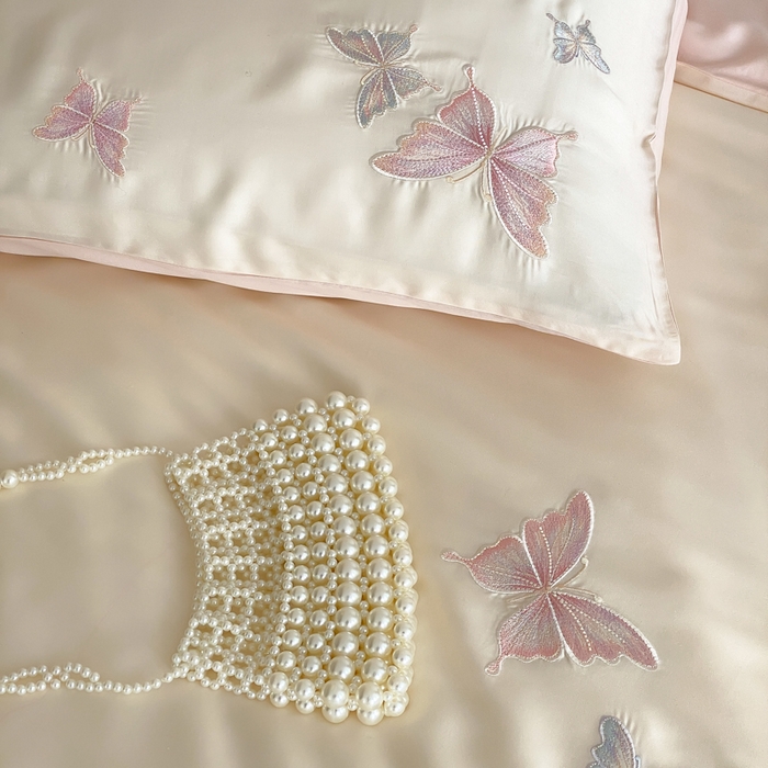 91家纺网 家纺一手货源 找家纺 （总）云栖家居 2025兰精天丝四件套-蝶漫