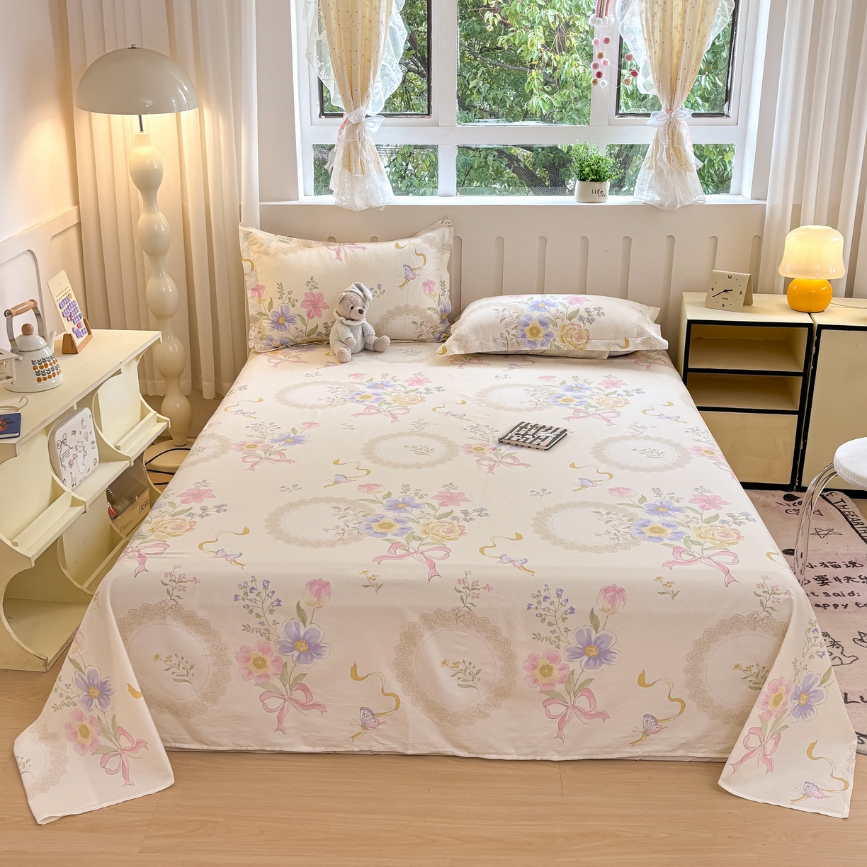 大吉 2025新款亲肤舒适全棉纯棉喷气小清新印花系列单床单床单单件单品床单 秘境