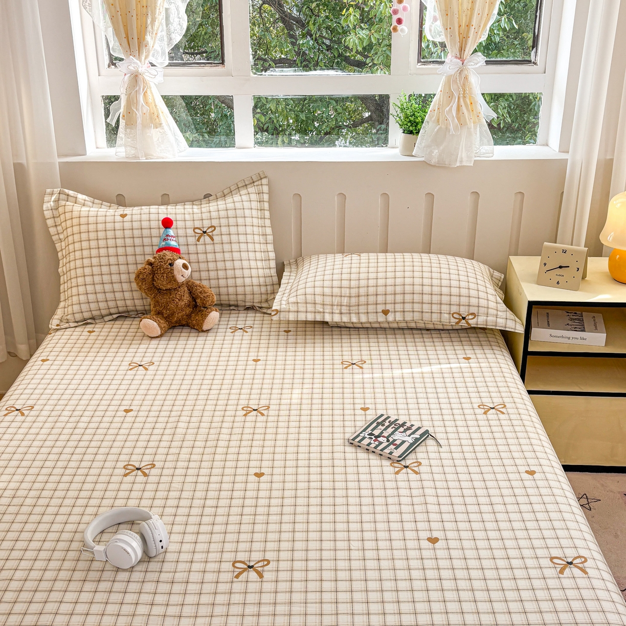 91家纺网 家纺一手货源 找家纺 大吉 2025新款亲肤舒适全棉纯棉喷气小清新印花系列单床单床单单件单品床单 小欢喜