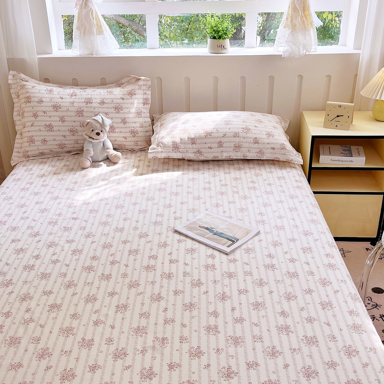 91家纺网 家纺一手货源 找家纺 大吉 2025新款亲肤舒适全棉纯棉喷气小清新印花系列单床单床单单件单品床单 樱珞