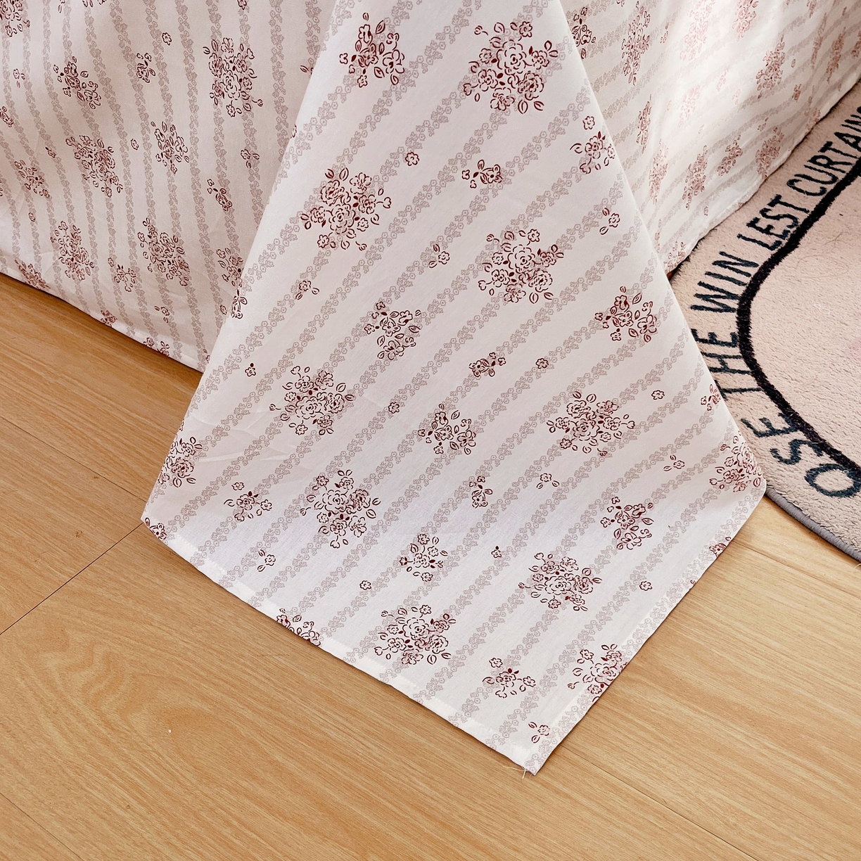 91家纺网 家纺一手货源 找家纺 大吉 2025新款亲肤舒适全棉纯棉喷气小清新印花系列单床单床单单件单品床单 樱珞