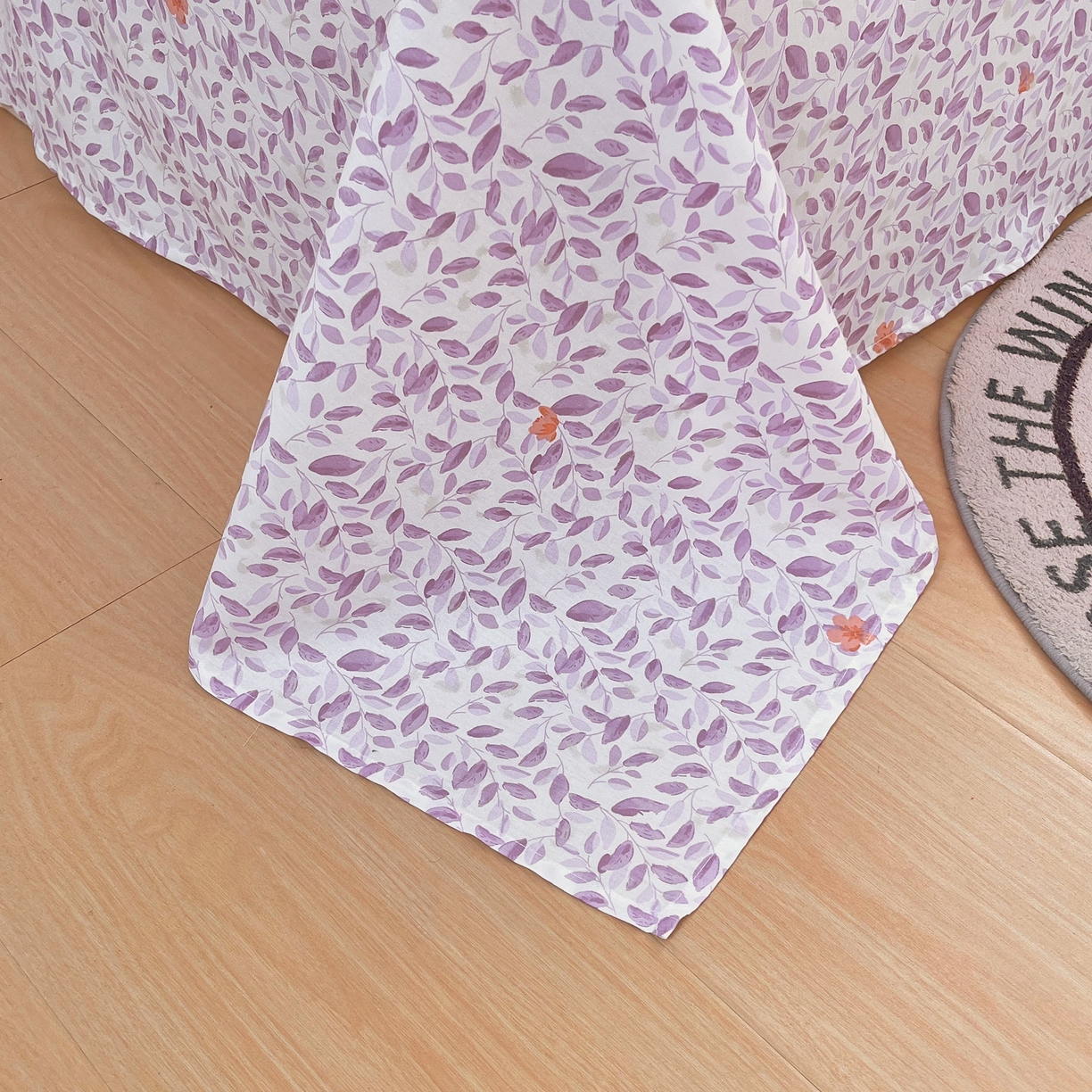 91家纺网 家纺一手货源 找家纺 大吉 2025新款亲肤舒适全棉纯棉喷气小清新印花系列单床单床单单件单品床单 紫薰