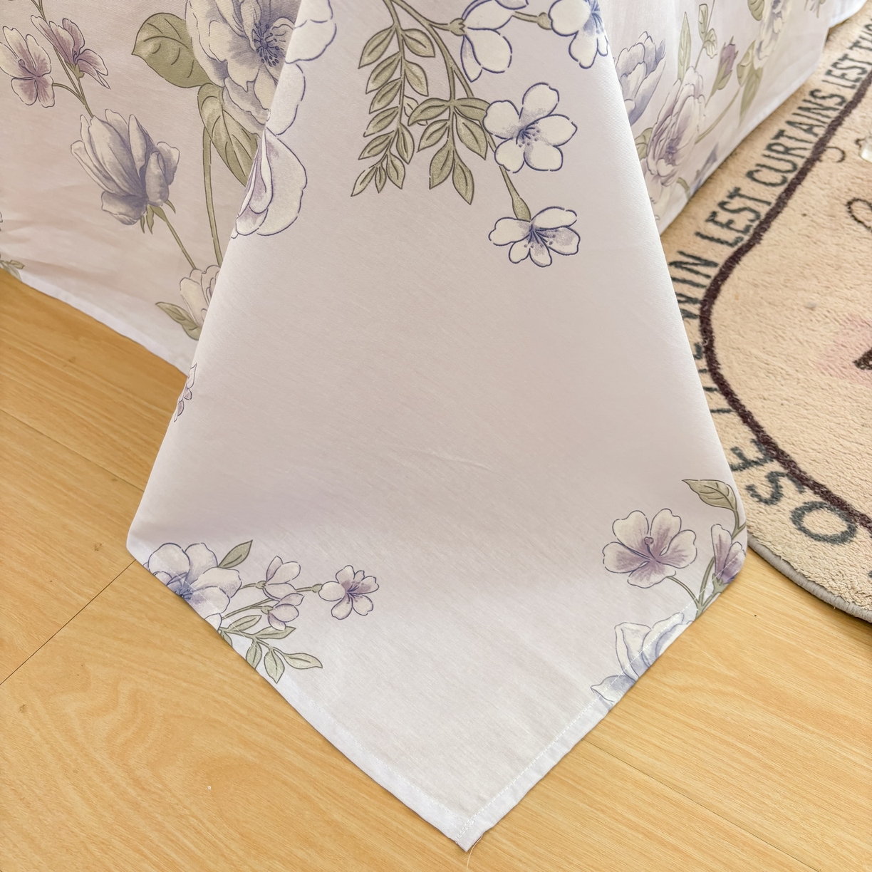 91家纺网 家纺一手货源 找家纺 大吉 2025新款亲肤舒适全棉纯棉喷气小清新印花系列单床单床单单件单品床单 紫韵