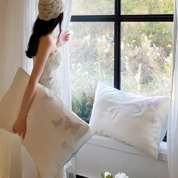 91家纺网 家纺一手货源 找家纺 云栖家居 2025兰精天丝四件套-蝶漫 漫蝶-蓝