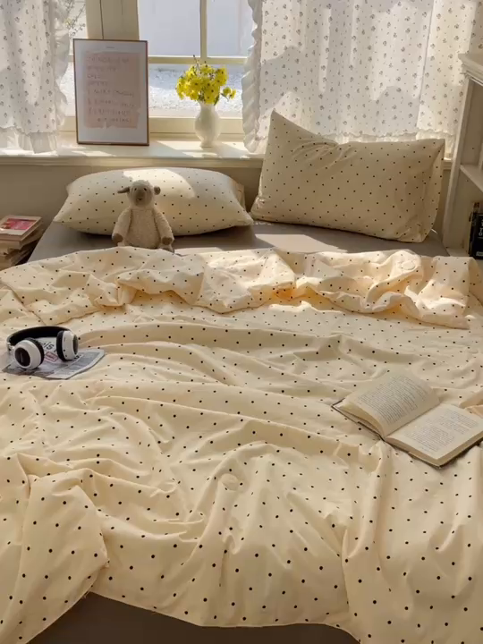 91家纺网 家纺一手货源 找家纺 繁花家居 2025新款AA版水洗棉超软夏被直播热款 黑波波