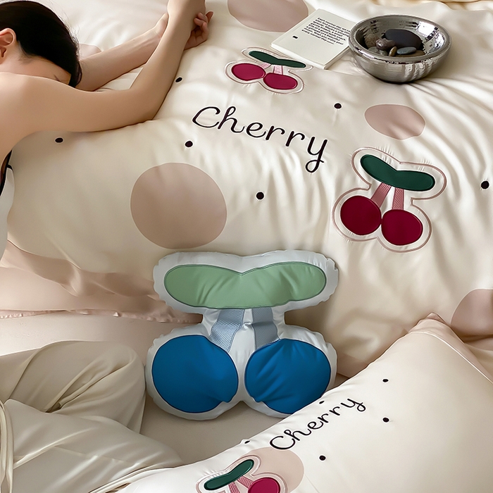 91家纺网 家纺一手货源 找家纺 MIU缪家居 2025新款60支兰精天丝四件套-啵啵乐 啵啵乐-奶茶色