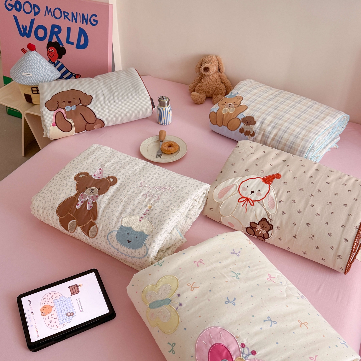 91家纺网 家纺一手货源 找家纺 （总）觅糖家纺 2025春夏新款全棉双层纱夏被夏凉被空调被