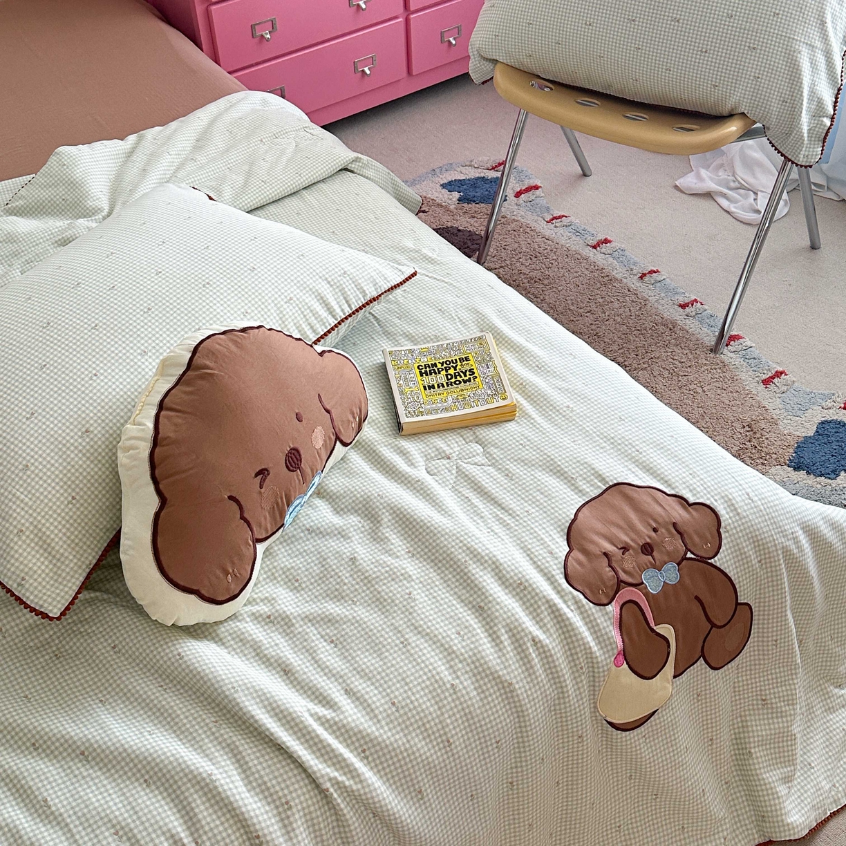 91家纺网 家纺一手货源 找家纺 觅糖家纺 2025春夏新款全棉双层纱夏被夏凉被空调被 背包熊