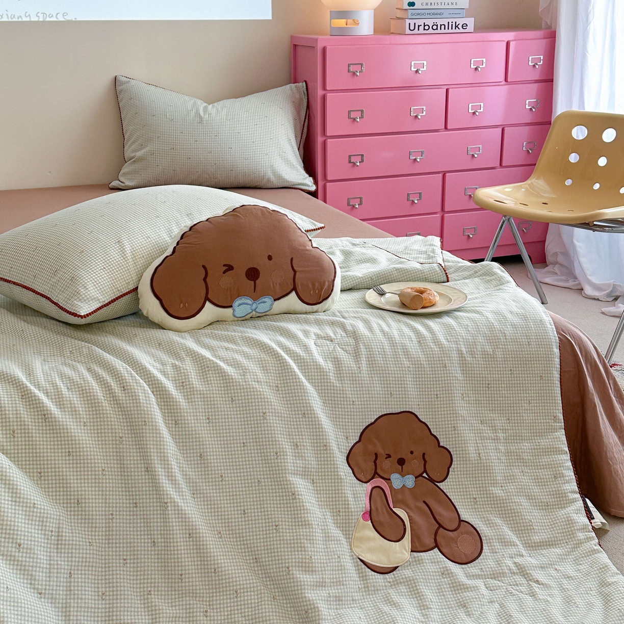 91家纺网 家纺一手货源 找家纺 觅糖家纺 2025春夏新款全棉双层纱夏被夏凉被空调被 背包熊