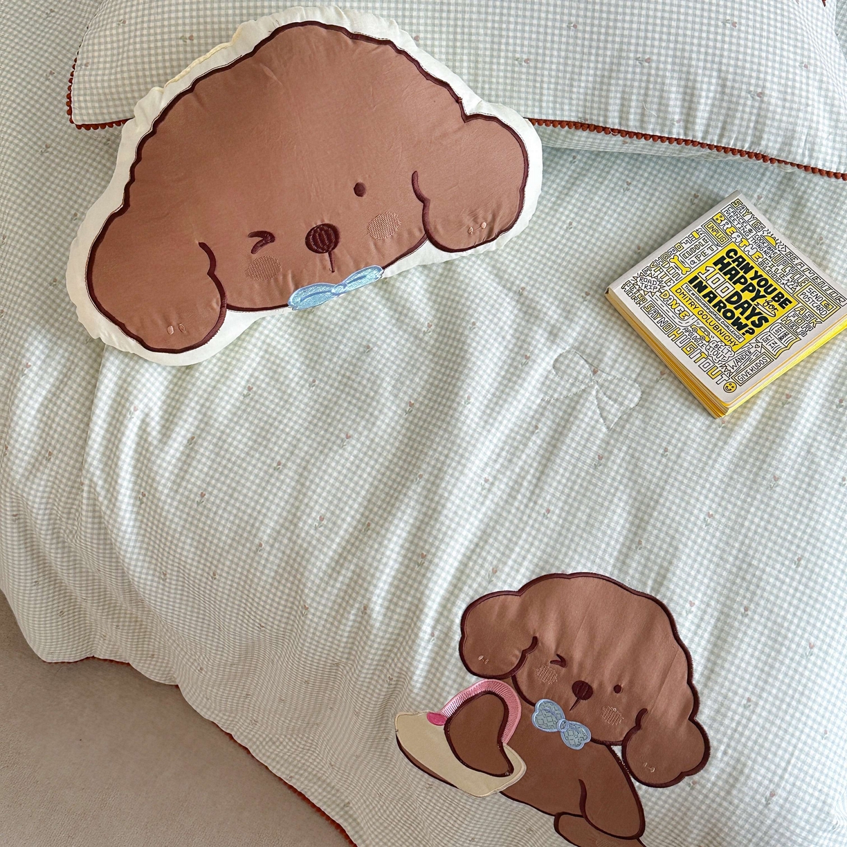 91家纺网 家纺一手货源 找家纺 觅糖家纺 2025春夏新款全棉双层纱夏被夏凉被空调被 背包熊