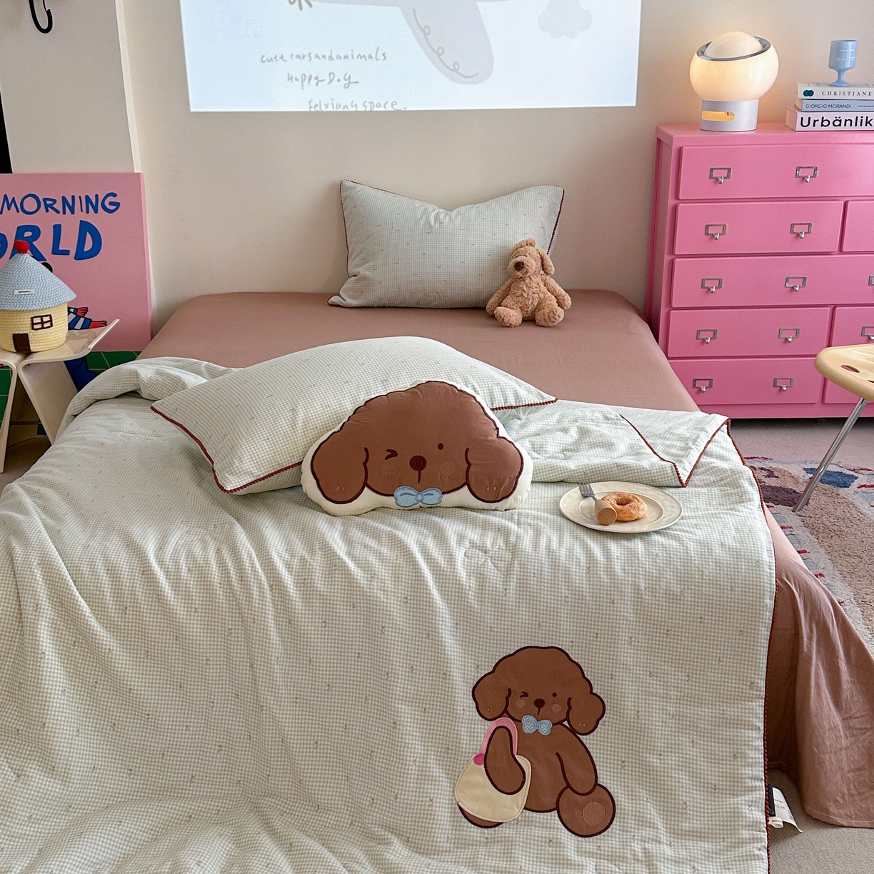 91家纺网 家纺一手货源 找家纺 觅糖家纺 2025春夏新款全棉双层纱夏被夏凉被空调被 背包熊