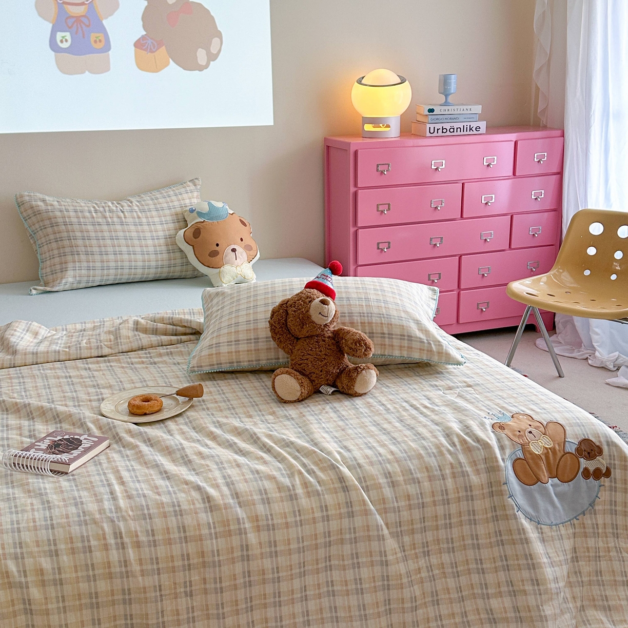 91家纺网 家纺一手货源 找家纺 觅糖家纺 2025春夏新款全棉双层纱夏被夏凉被空调被 伙伴熊