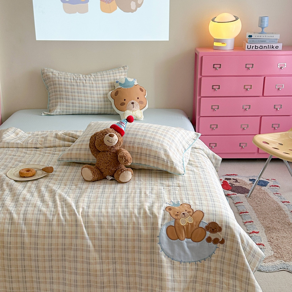 91家纺网 家纺一手货源 找家纺 觅糖家纺 2025春夏新款全棉双层纱夏被夏凉被空调被 伙伴熊