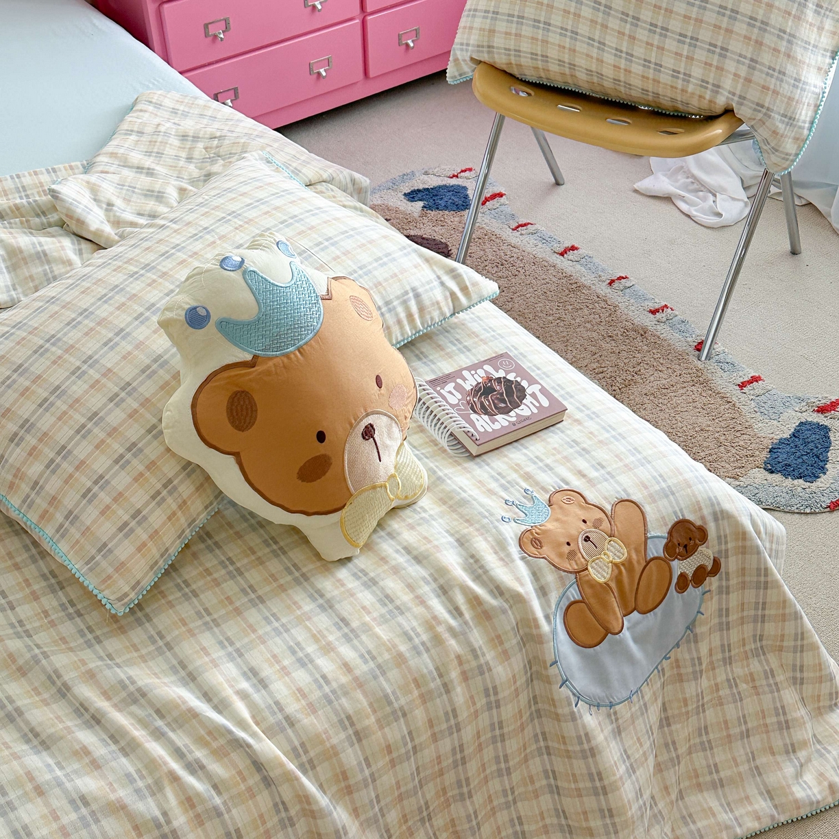 91家纺网 家纺一手货源 找家纺 觅糖家纺 2025春夏新款全棉双层纱夏被夏凉被空调被 伙伴熊