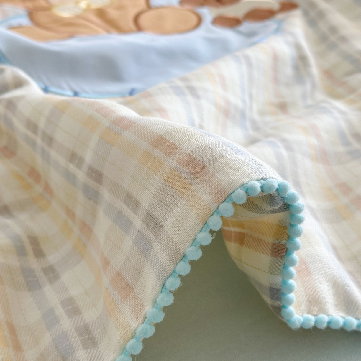 91家纺网 家纺一手货源 找家纺 觅糖家纺 2025春夏新款全棉双层纱夏被夏凉被空调被 伙伴熊