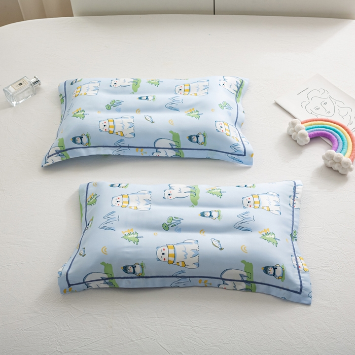 91家纺网 家纺一手货源 找家纺 （总）萌番宝 2025新款A类卡通莱赛尔天丝枕套50支儿童冰丝枕罩乳胶单枕套枕套单件