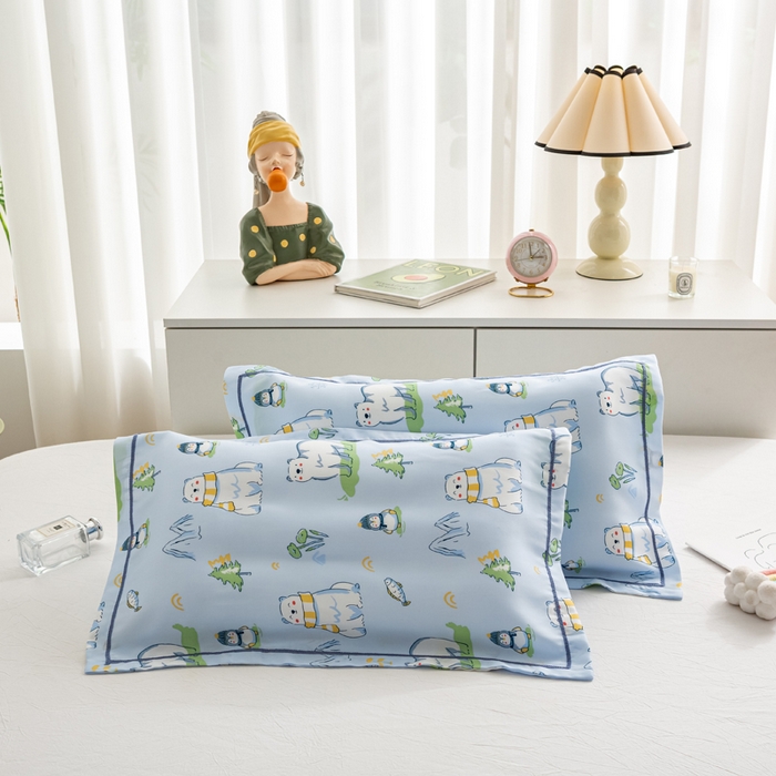91家纺网 家纺一手货源 找家纺 （总）萌番宝 2025新款A类卡通莱赛尔天丝枕套50支儿童冰丝枕罩乳胶单枕套枕套单件