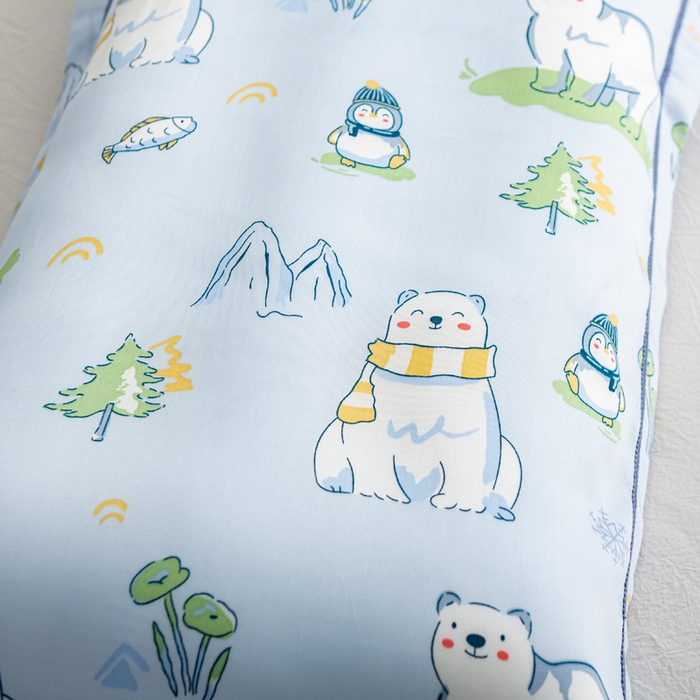 91家纺网 家纺一手货源 找家纺 （总）萌番宝 2025新款A类卡通莱赛尔天丝枕套50支儿童冰丝枕罩乳胶单枕套枕套单件