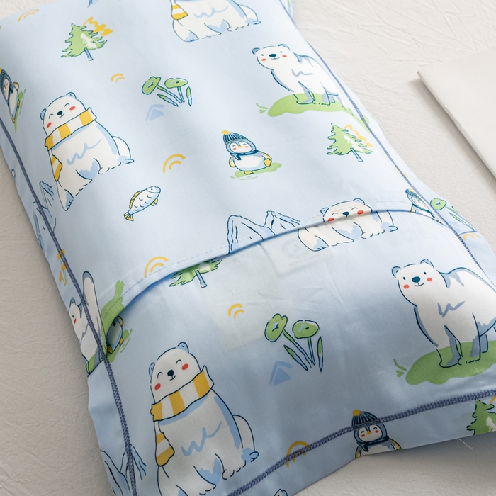 91家纺网 家纺一手货源 找家纺 （总）萌番宝 2025新款A类卡通莱赛尔天丝枕套50支儿童冰丝枕罩乳胶单枕套枕套单件