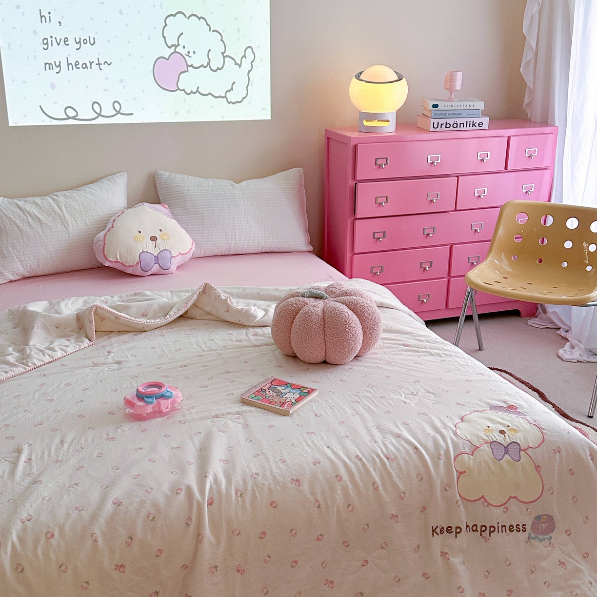 91家纺网 家纺一手货源 找家纺 觅糖家纺 2025春夏新款全棉双层纱夏被夏凉被空调被 糖果狗