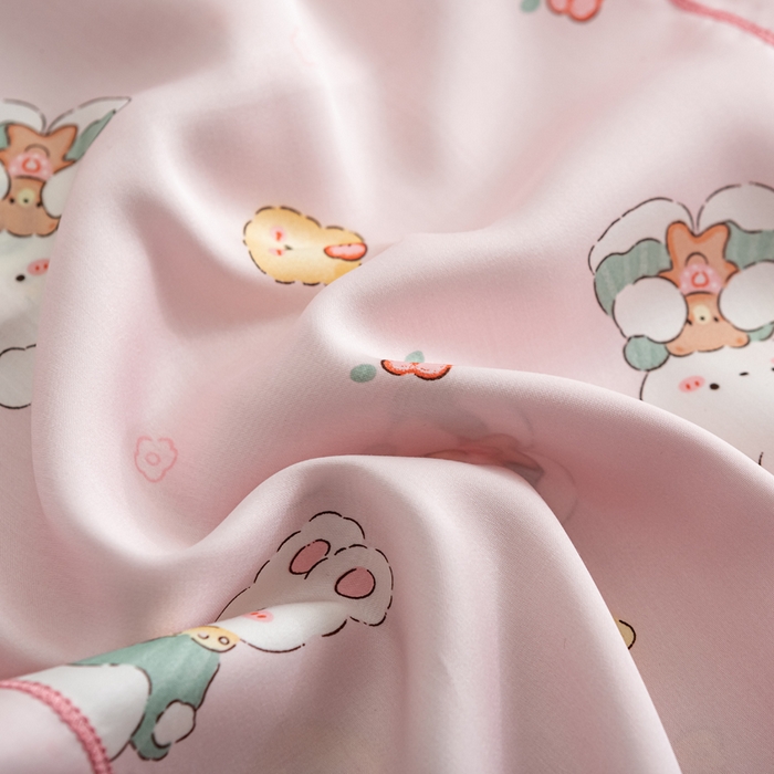 91家纺网 家纺一手货源 找家纺 萌番宝 2025新款A类卡通莱赛尔天丝枕套50支儿童冰丝枕罩乳胶单枕套枕套单件 团宝