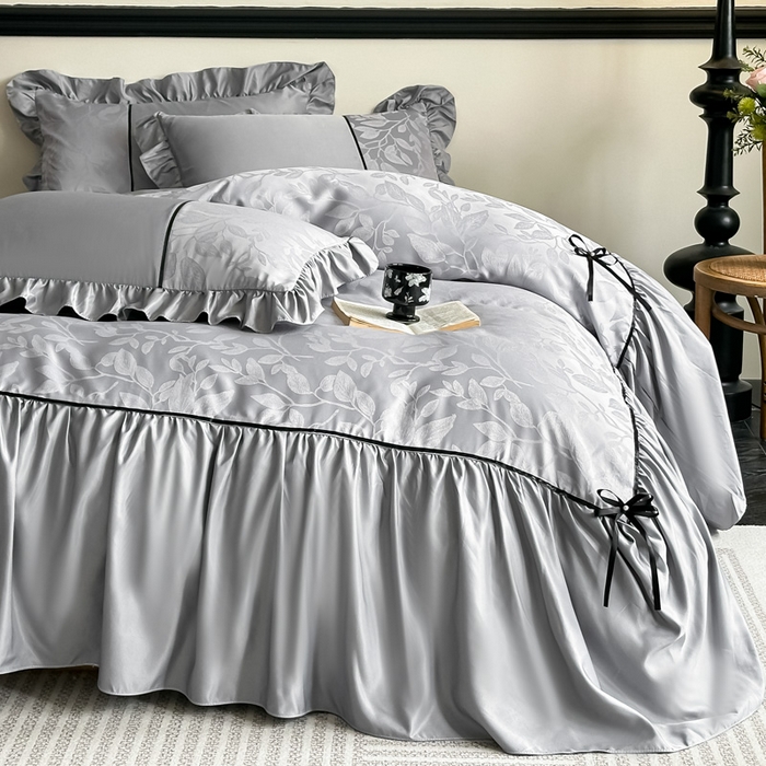 91家纺网 家纺一手货源 找家纺 （总）凯美家居 2025新款法式风水洗真丝提花工艺四件套