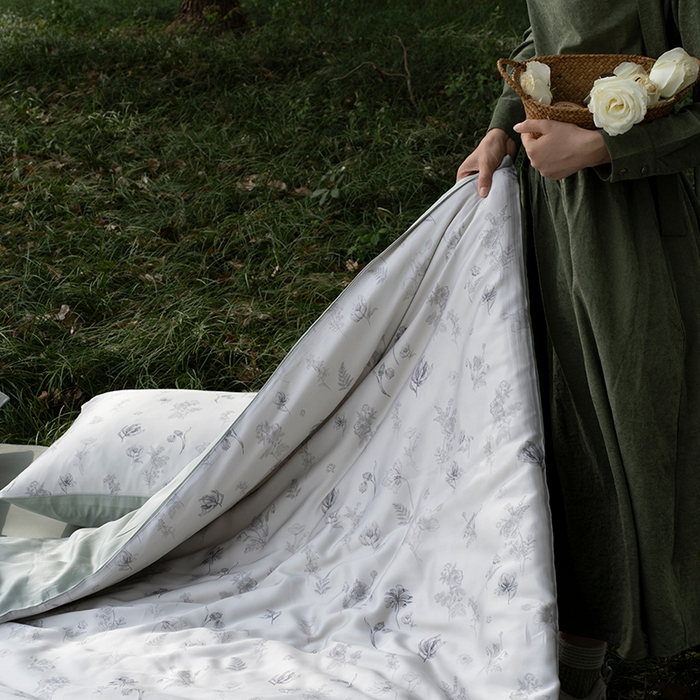 91家纺网 家纺一手货源 找家纺 （总）禾时 2025新款60S兰精天丝数码印花四件套进口莱赛尔床品套件-知晓