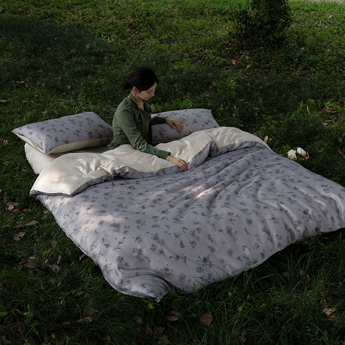 91家纺网 家纺一手货源 找家纺 （总）禾时 2025新款60S兰精天丝数码印花四件套进口莱赛尔床品套件-知晓