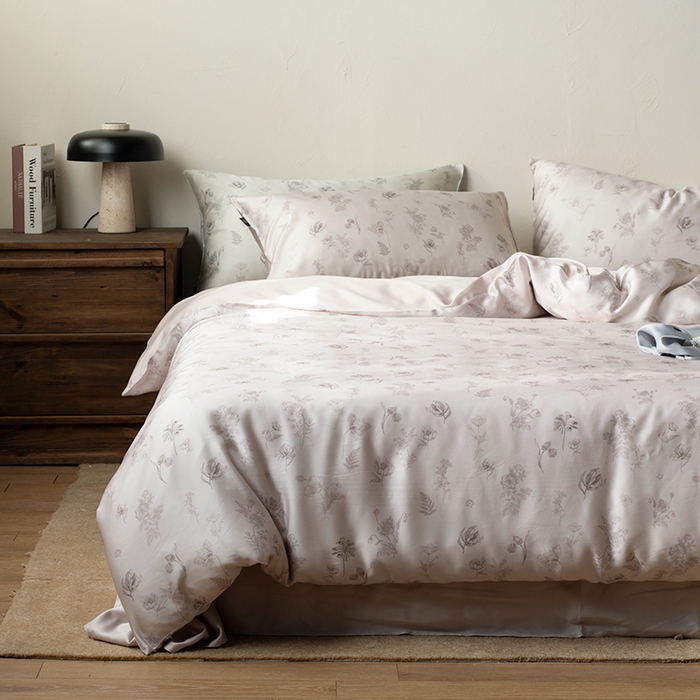 91家纺网 家纺一手货源 找家纺 禾时 2025新款60S兰精天丝数码印花四件套进口莱赛尔床品套件-知晓 知晓-玉