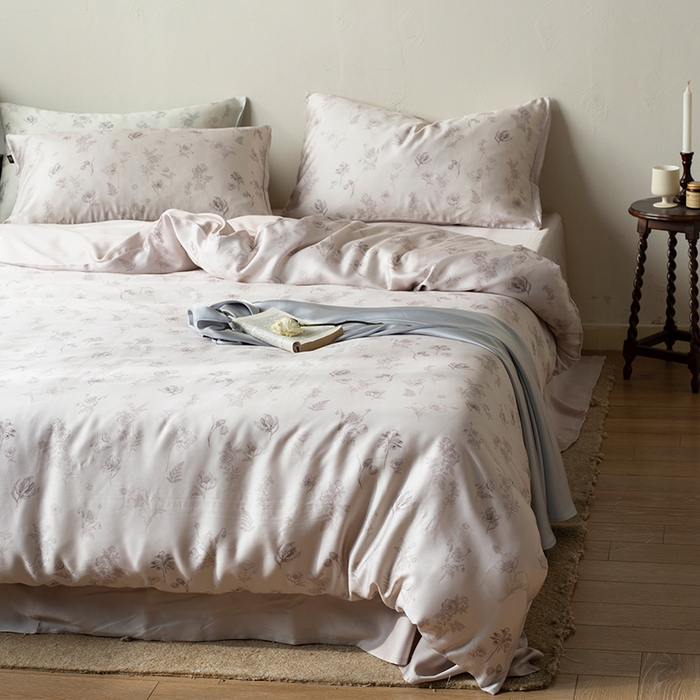 91家纺网 家纺一手货源 找家纺 禾时 2025新款60S兰精天丝数码印花四件套进口莱赛尔床品套件-知晓 知晓-玉