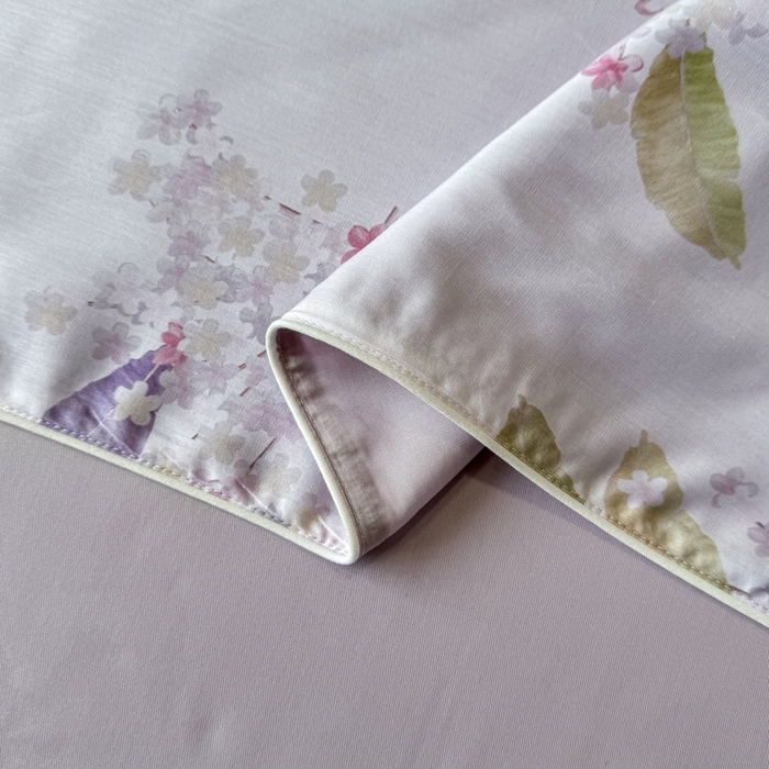 91家纺网 家纺一手货源 找家纺 芊寻家居 2025新款A类50支莱赛尔天丝数码印花夏被夏凉被空调被 蝶恋花紫