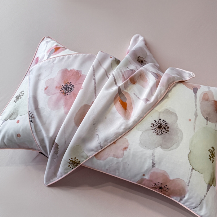 91家纺网 家纺一手货源 找家纺 芊寻家居 2025新款A类50支莱赛尔天丝数码印花夏被夏凉被空调被 花仙子粉