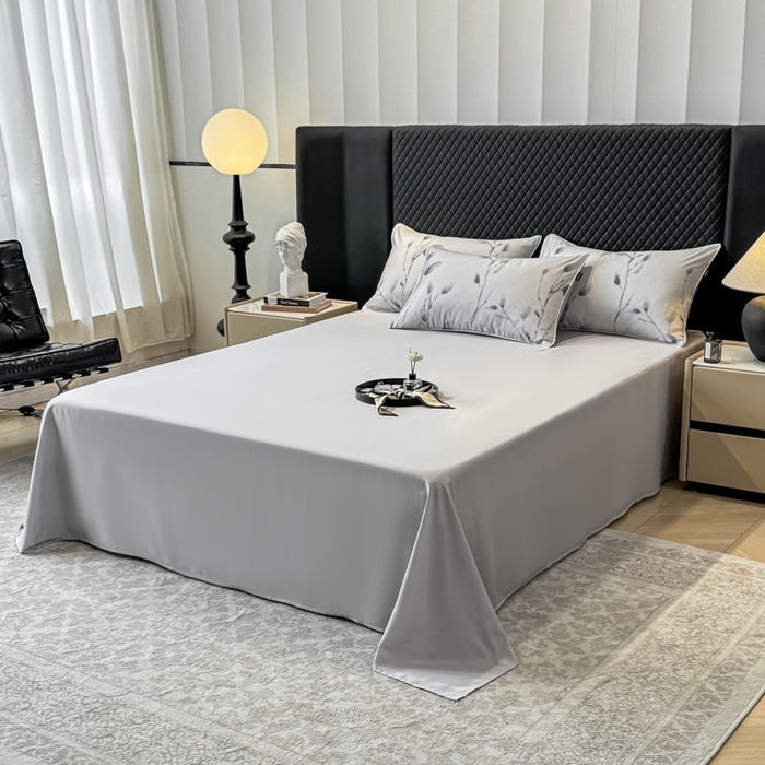 91家纺网 家纺一手货源 找家纺 芊寻家居 2025新款A类50支莱赛尔天丝数码印花夏被夏凉被空调被 静谧灰