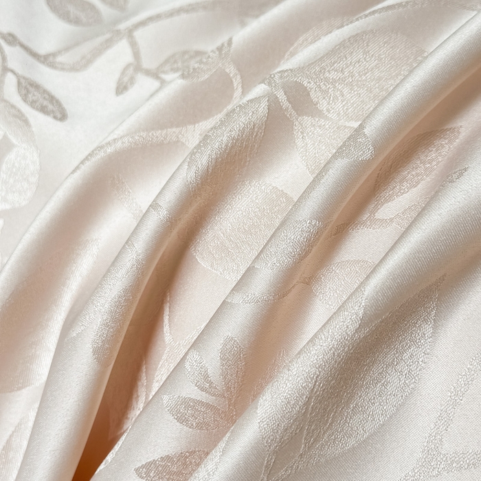 91家纺网 家纺一手货源 找家纺 凯美家居 2025新款法式风水洗真丝提花工艺四件套 叶琉璃 卡其