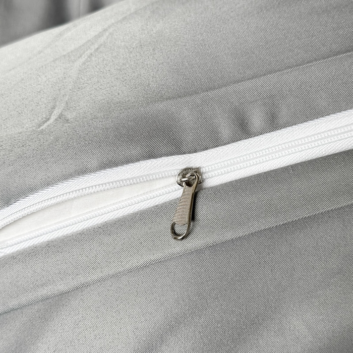 91家纺网 家纺一手货源 找家纺 凯美家居 2025新款法式风水洗真丝提花工艺四件套 叶琉璃 浅灰