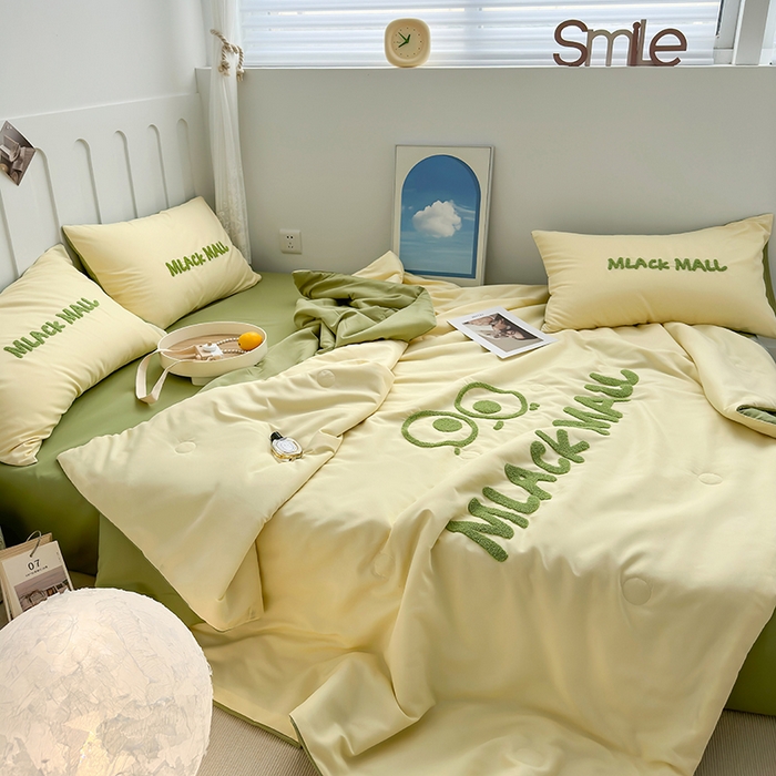 91家纺网 家纺一手货源 找家纺 （总）曼谷家纺 2025新款水洗棉超软毛巾绣夏被直播热款