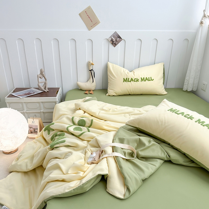 91家纺网 家纺一手货源 找家纺 （总）曼谷家纺 2025新款水洗棉超软毛巾绣夏被直播热款