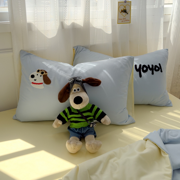 91家纺网 家纺一手货源 找家纺 曼谷家纺 2025新款水洗棉超软毛巾绣夏被直播热款 飞行员-蓝芝士