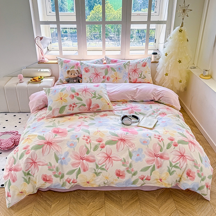 91家纺网 家纺一手货源 找家纺 （总）芊寻家居 2025新款13372全棉印花系列四件套