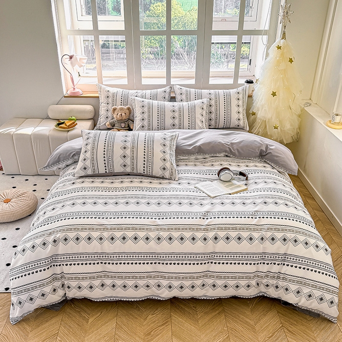 91家纺网 家纺一手货源 找家纺 （总）芊寻家居 2025新款13372全棉印花系列四件套