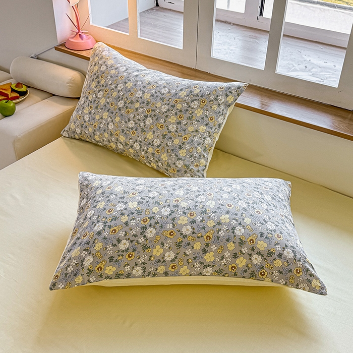 91家纺网 家纺一手货源 找家纺 芊寻家居 2025新款13372全棉印花系列四件套 暮云 灰