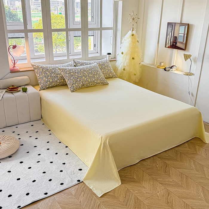 91家纺网 家纺一手货源 找家纺 芊寻家居 2025新款13372全棉印花系列四件套 暮云 灰