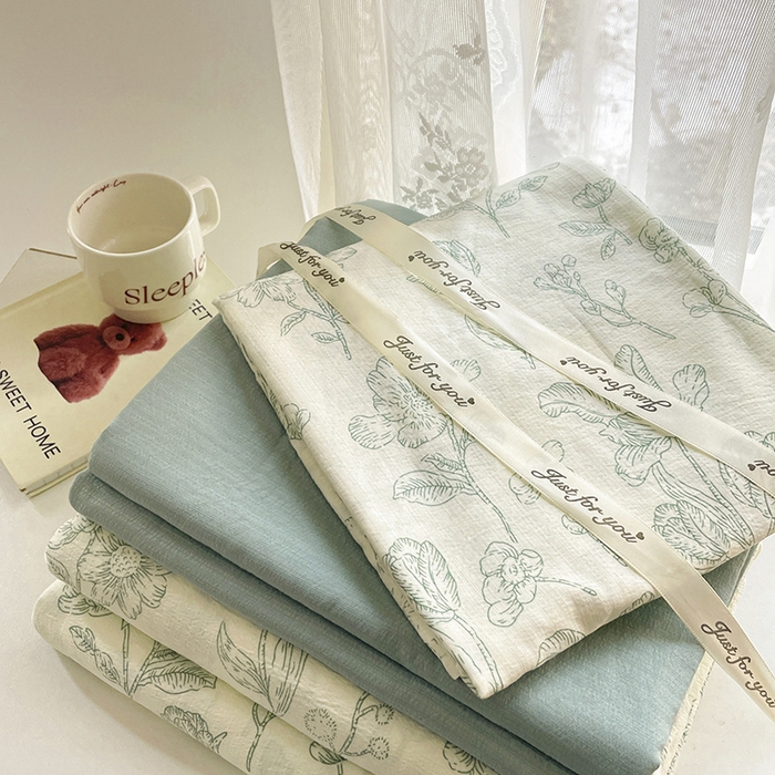 91家纺网 家纺一手货源 找家纺 贝扬思家纺 2025新款云感提花双层纱三件套-四件套-风格一 海像森林